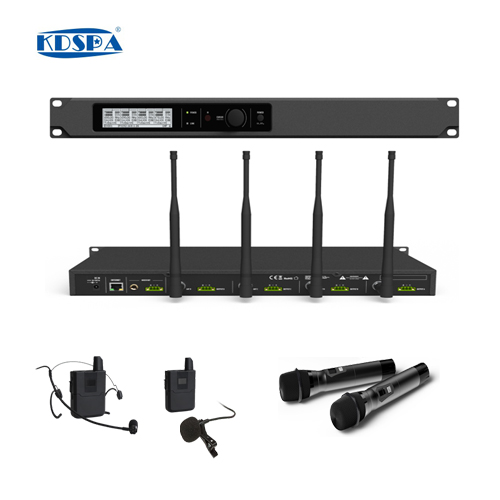 E-U400PL U段一拖四領夾頭戴式雙手持無線話筒帶網絡DSP控制