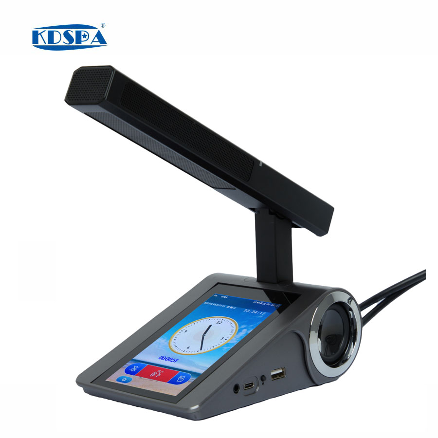 IPS-5寸同傳有線網絡發(fā)言主席話筒(方杆)KD-6002SC